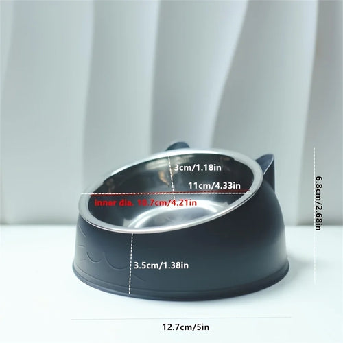 Plato Ergonómico JYS: Comedero Elevado con Protección Cervical para Gatos